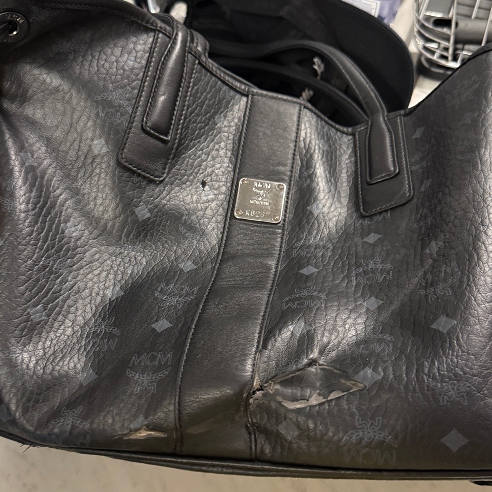 MCM Black Tote Bag Used with clear signs of DAMAGE!!